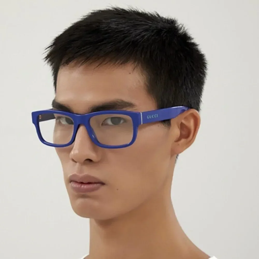 NEW Gucci  GG1141O 002 Blue Square Men Eyeglasses